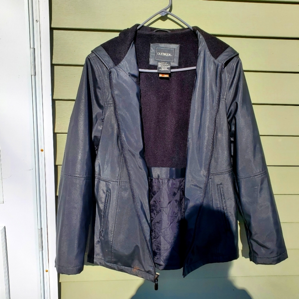 Outbrook Winter/Raincoat Hoodie jacket. Black, medium. Ladies